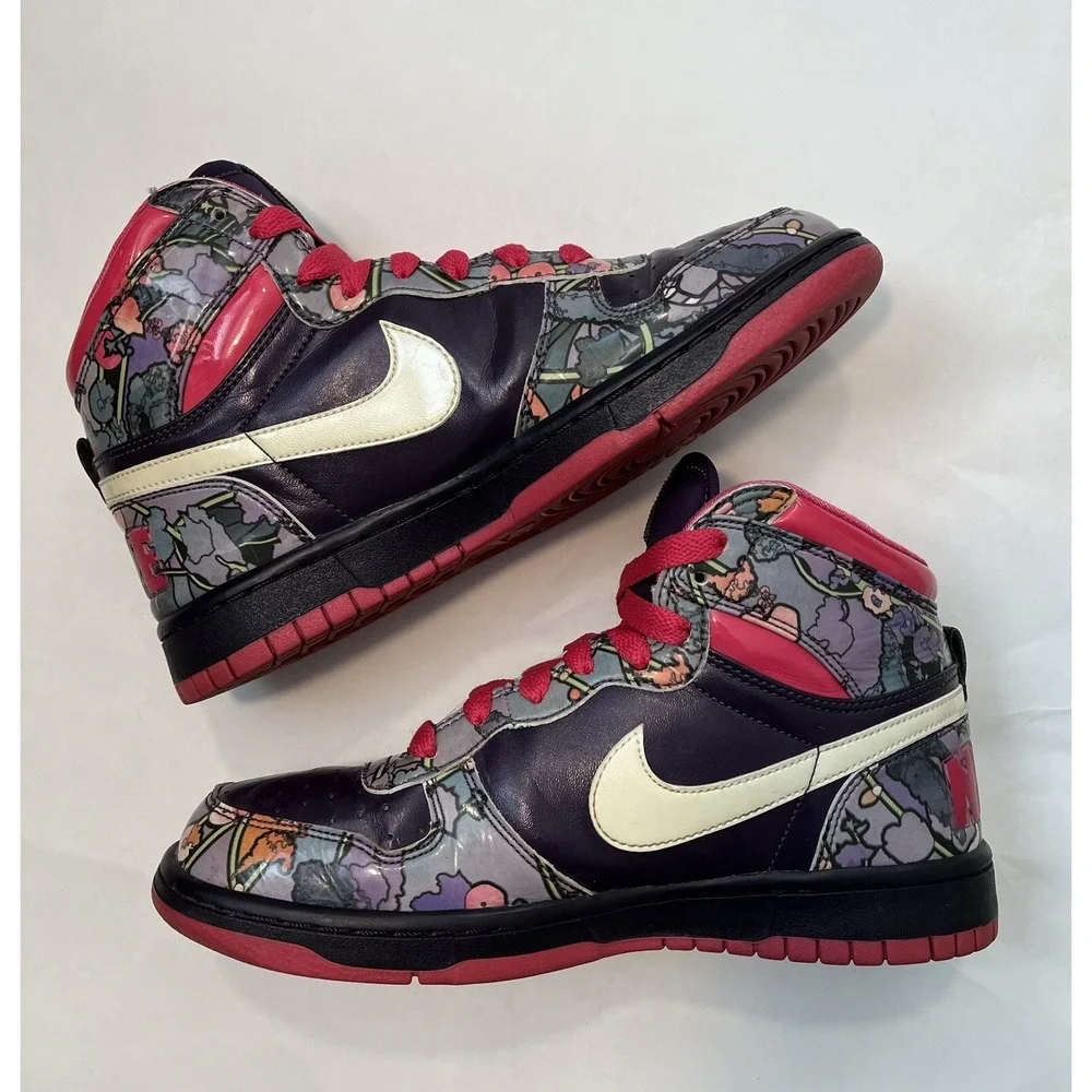Vintage Nike Purple Pink Grand High Dunk Womens Sneaker Sz 8 Athletic Retro Y2K
